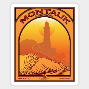 MONTAUK LONG ISLAND SURFING Sticker